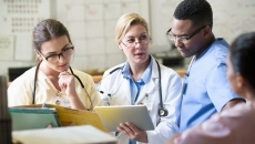 Clinicians discussing among themselves