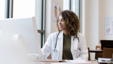 Clinician engages with electronic health record