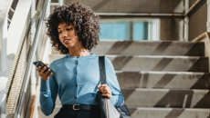 A person using a phone
