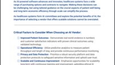 Consider these critical factors before choosing an AI vendor