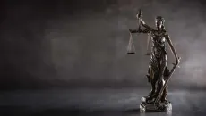 Statue of justice with scales