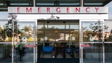 Entrance to a hospital's emergency department