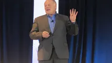 HIMSS President and CEO Hal Wolf speaks at the AI Leadership Strategy Summit in Chicago on Thursday
