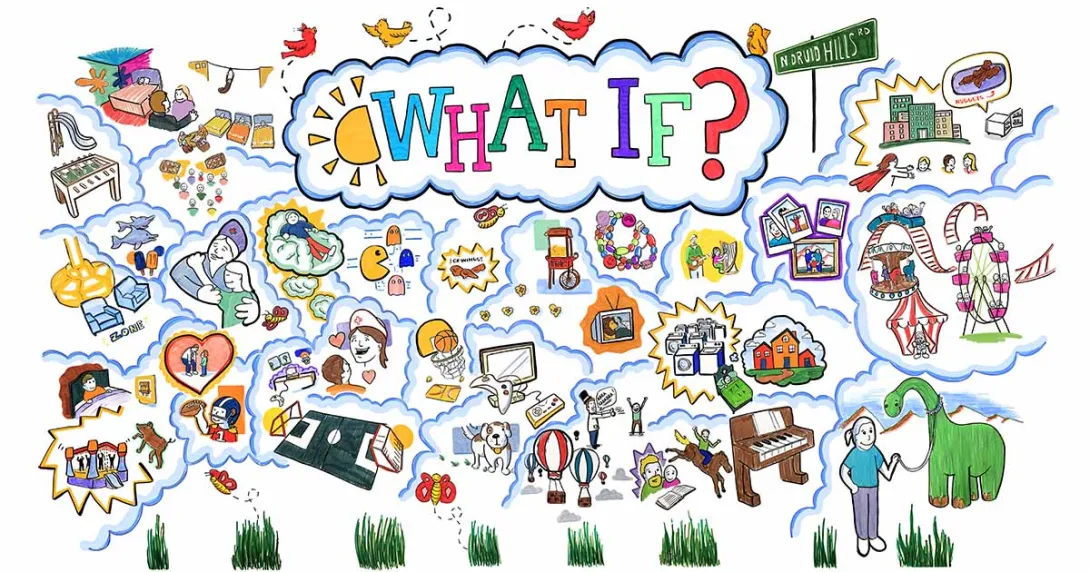 This "What If" mural at Children's Healthcare of Atlanta