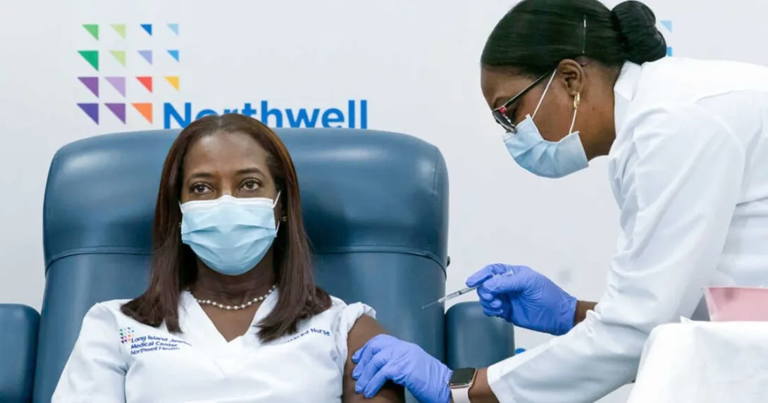 Northwell Health nurse Sandra Lindsay, COVID-19 vaccine