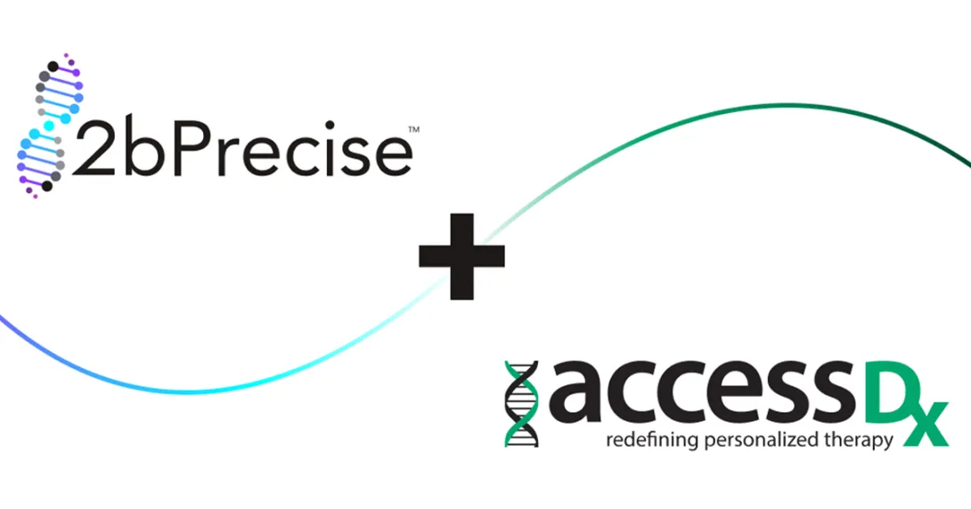 AccessDX and 2bPrecise logos