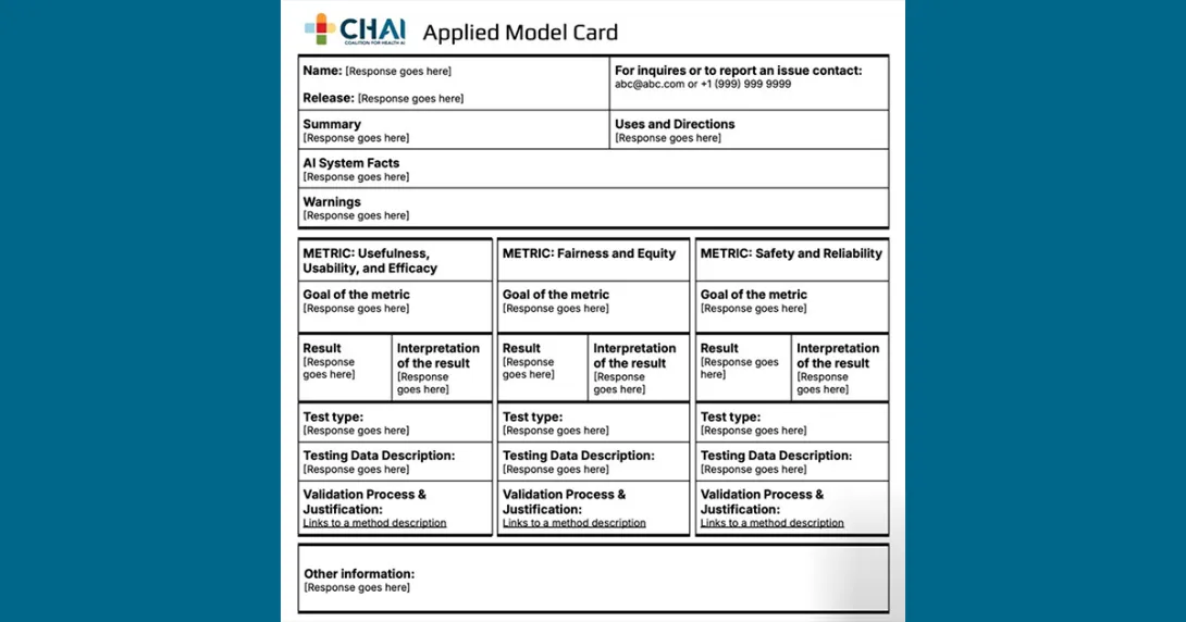 CHAI applied model card