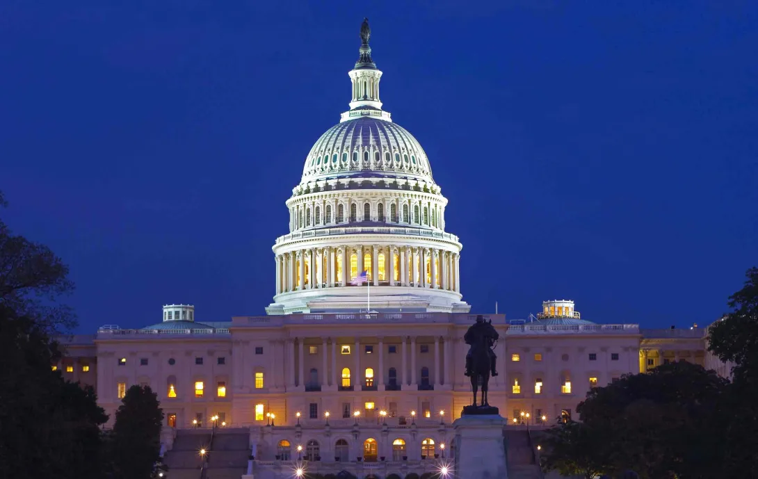 The Capitol at night