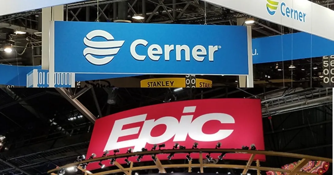 The Cerner and Epic logos