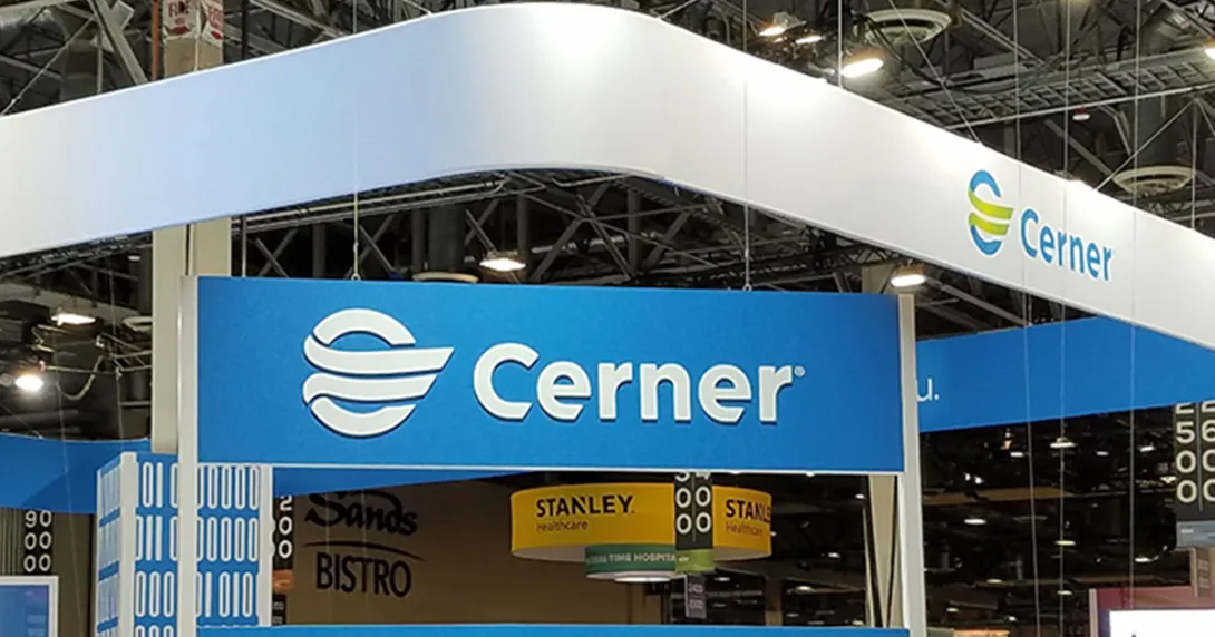 The Cerner booth at HIMSS event