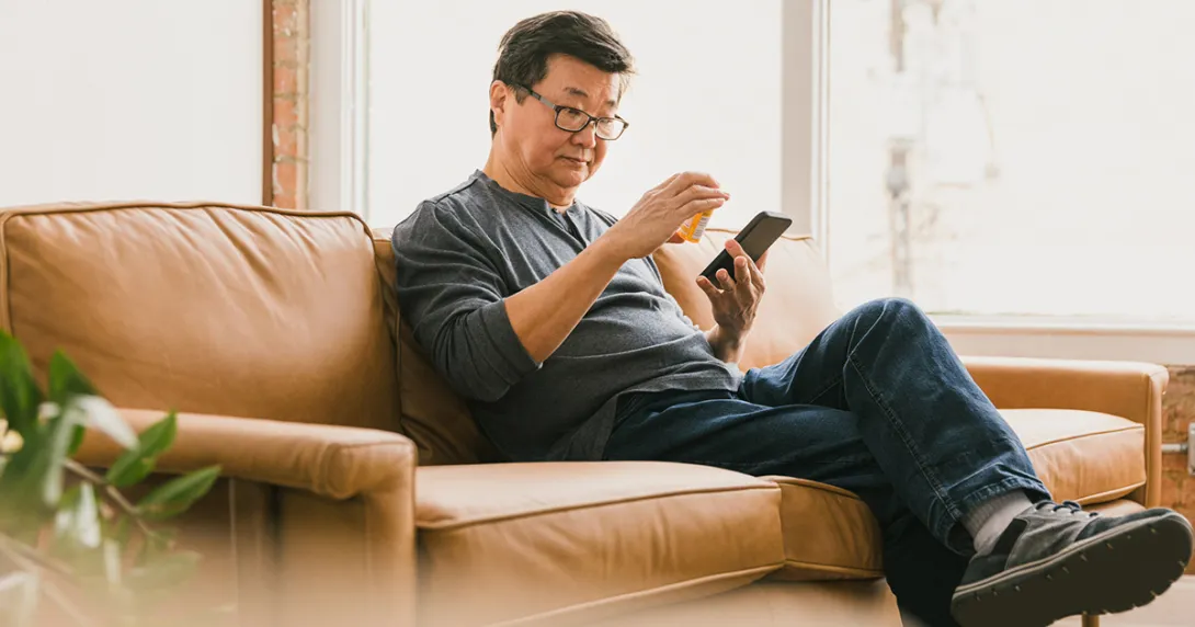Person using smartphone