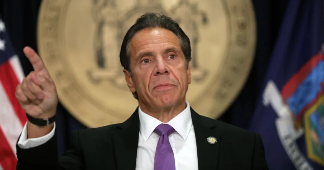 New York Gov. Andrew Cuomo at a press briefing