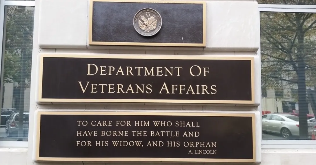 Department of Veterans Affairs sign Department of Veterans Affairs sign