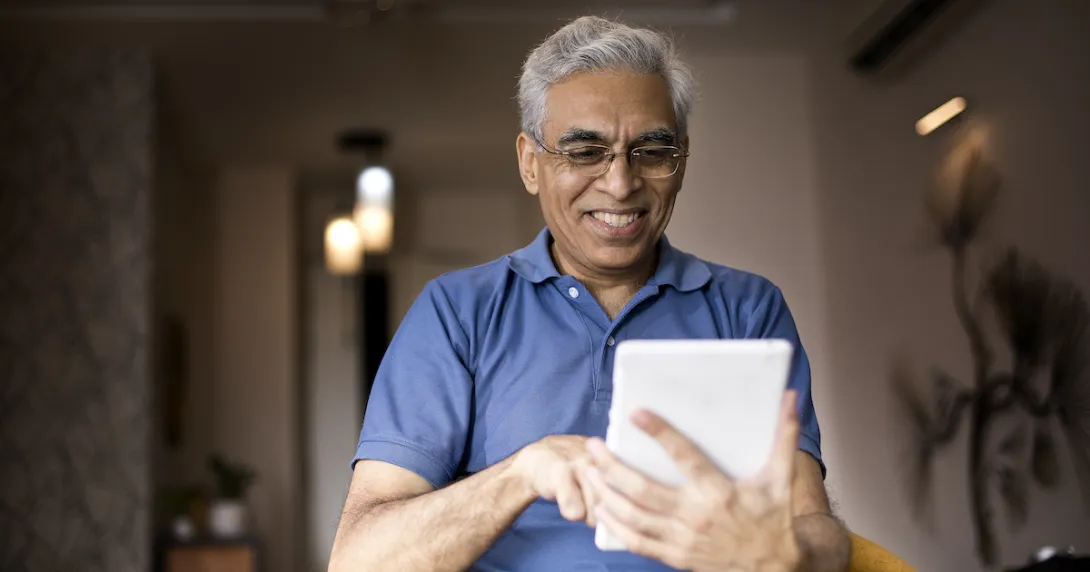 Person using tablet