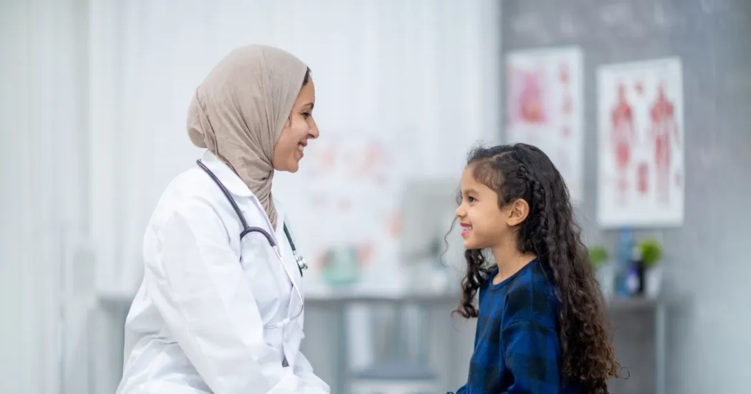Doctor talking to patient