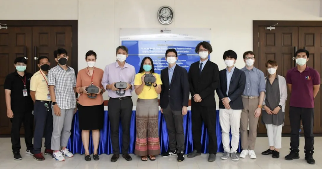 Officials from Jolly Good, Juntendo University, and Mahidol University pose after signing a partnership