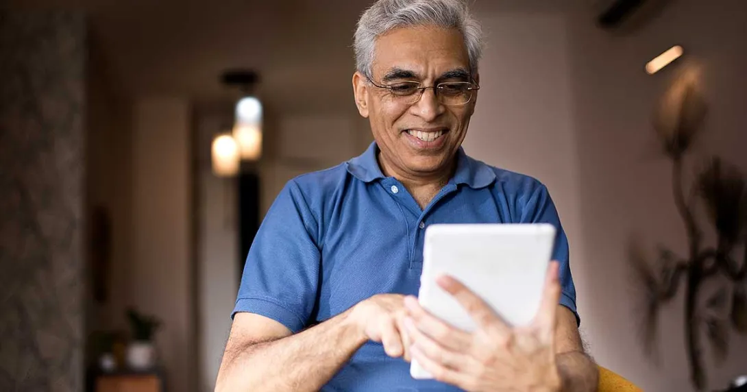 man holding a tablet man holding a tablet