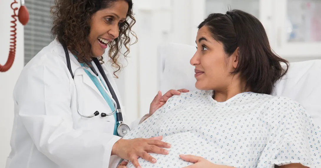 obstetrician checks a maternity patient obstetrician checks a maternity patient