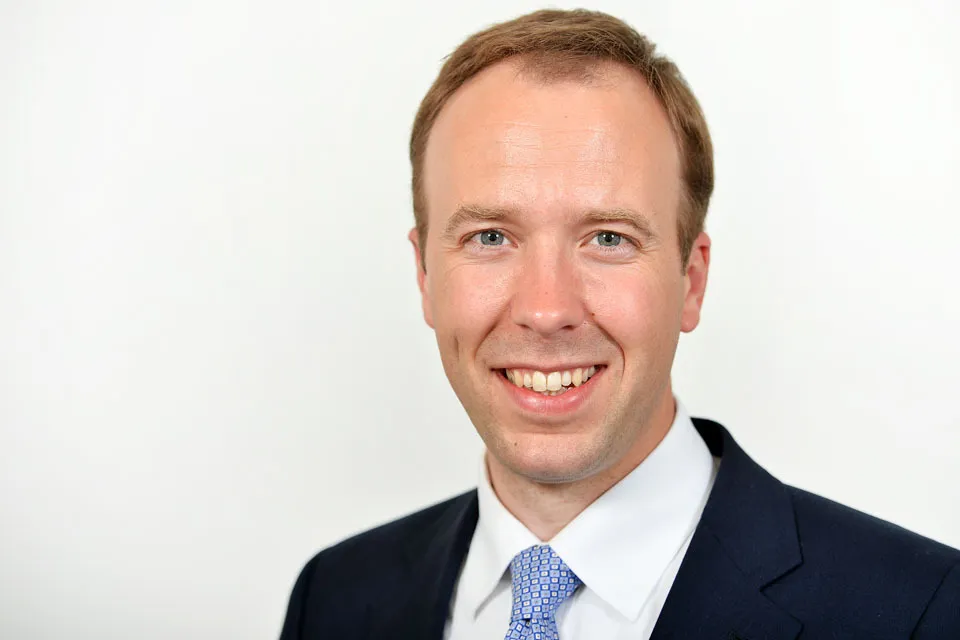 UK health and social care secretary, Matt Hancock Hancock, DHCS, genomics, life sciences
