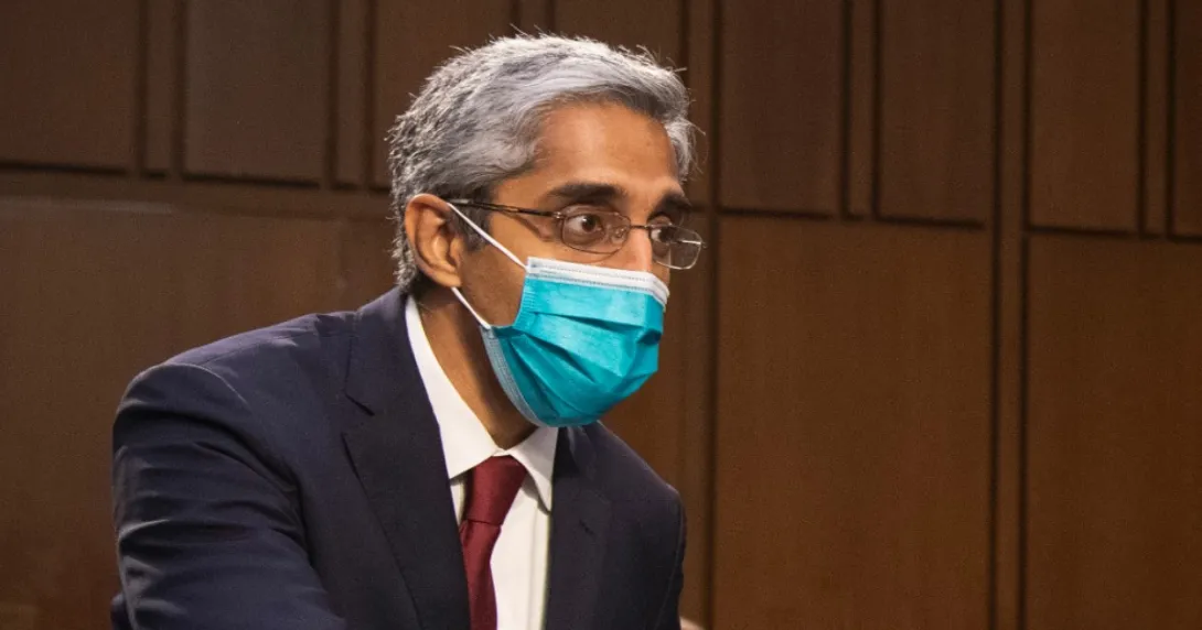 Vivek Murthy in a mask