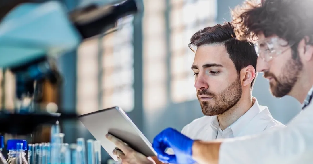 Researchers in a lab