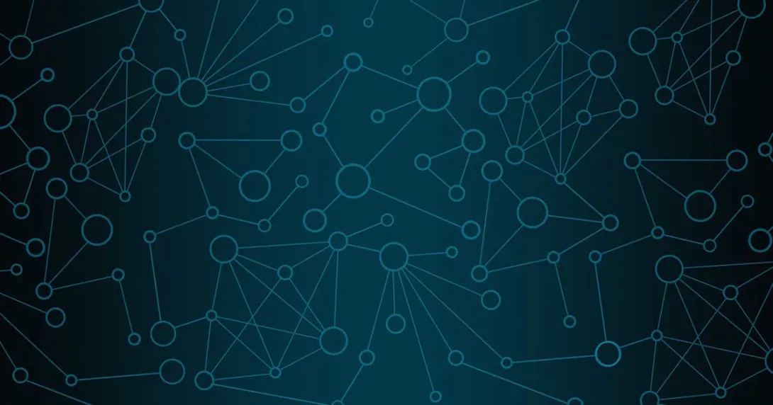 Abstract image of digital network connectivity shown with dots and lines Abstract image of digital network connectivity shown with dots and lines