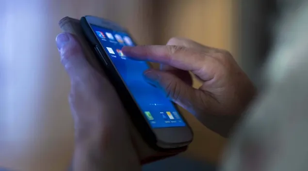 Person using smartphone