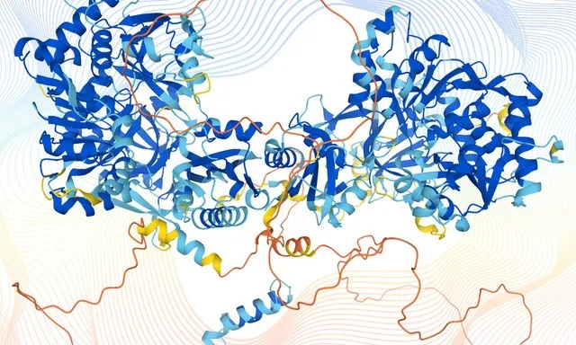 Protein structures representing the data obtained via AlphaFold. Source image: AlphaFold. Design credit: Karen Arnott/EMBL-EBI DeepMind