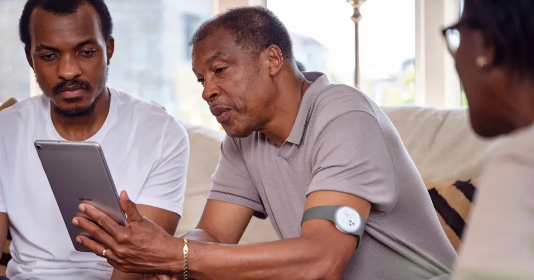 Current Health's FDA-cleared continuous monitoring wearable device, in use at Mount Sinai.