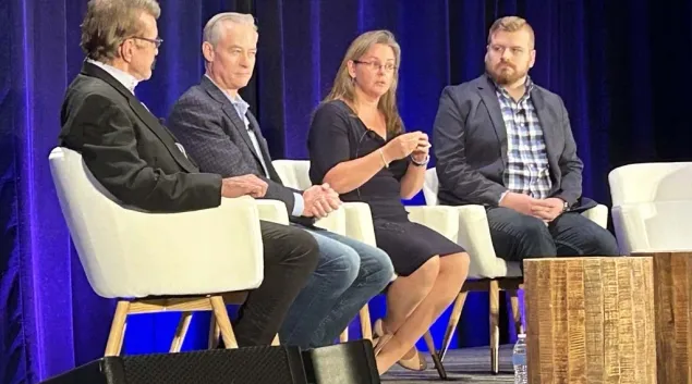 Jack Lewin, Chris Bowen, Tracy Griffin and Michael Meis take part in Cyber Risk Quantification in Healthcare during the HIMSS Healthcare Cybersecurity Forum