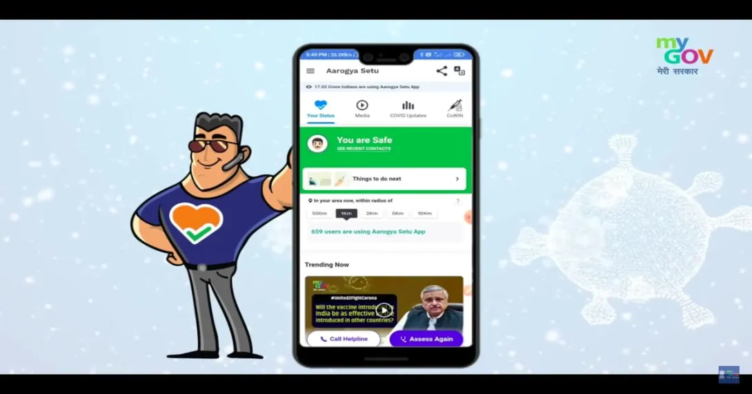 Aarogya Setu mobile contact tracing app