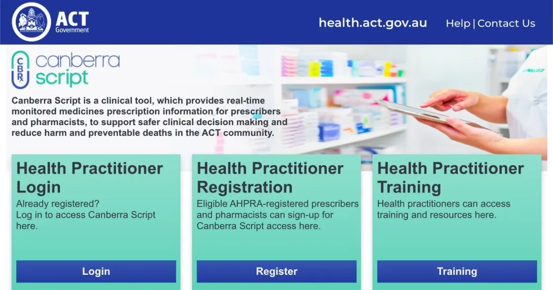 Canberra Script web portal