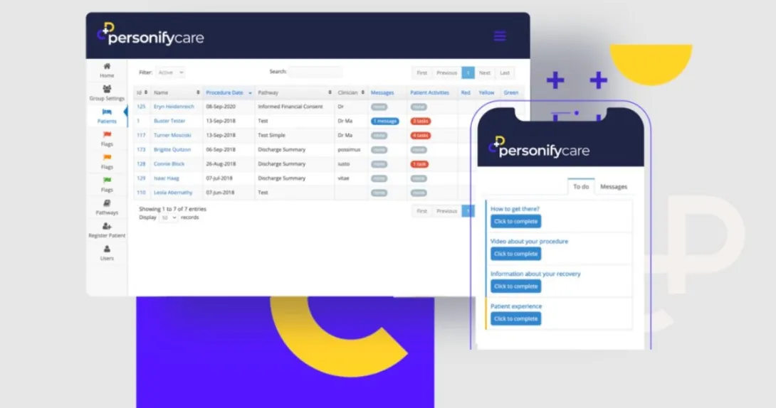 Digital patient pathway by Personify Care