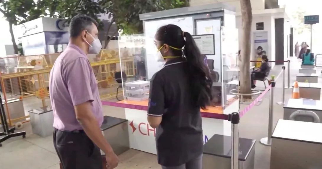 Corporeal Health Solutions' AI screening tool at the Kempegowda International Airport