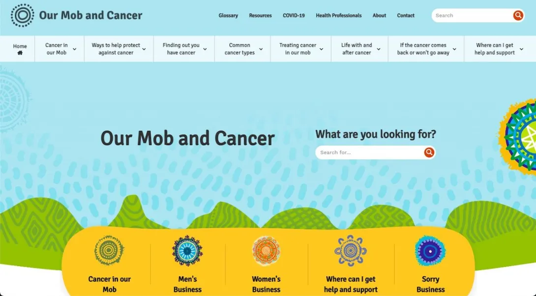 Our Mob and Cancer website