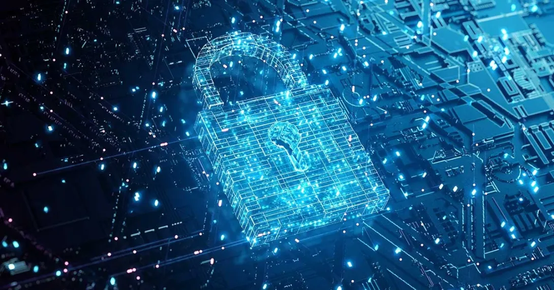 Cybersecurity lock icon