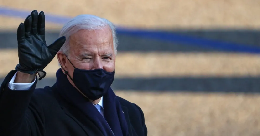 President Joe Biden in a mask