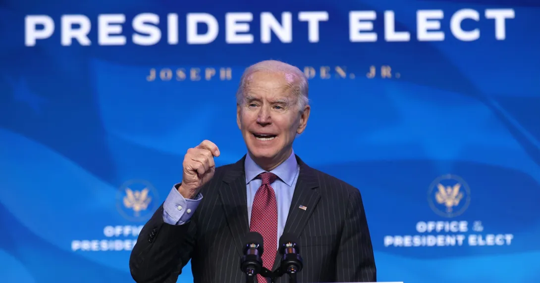 Joe Biden at a lectern