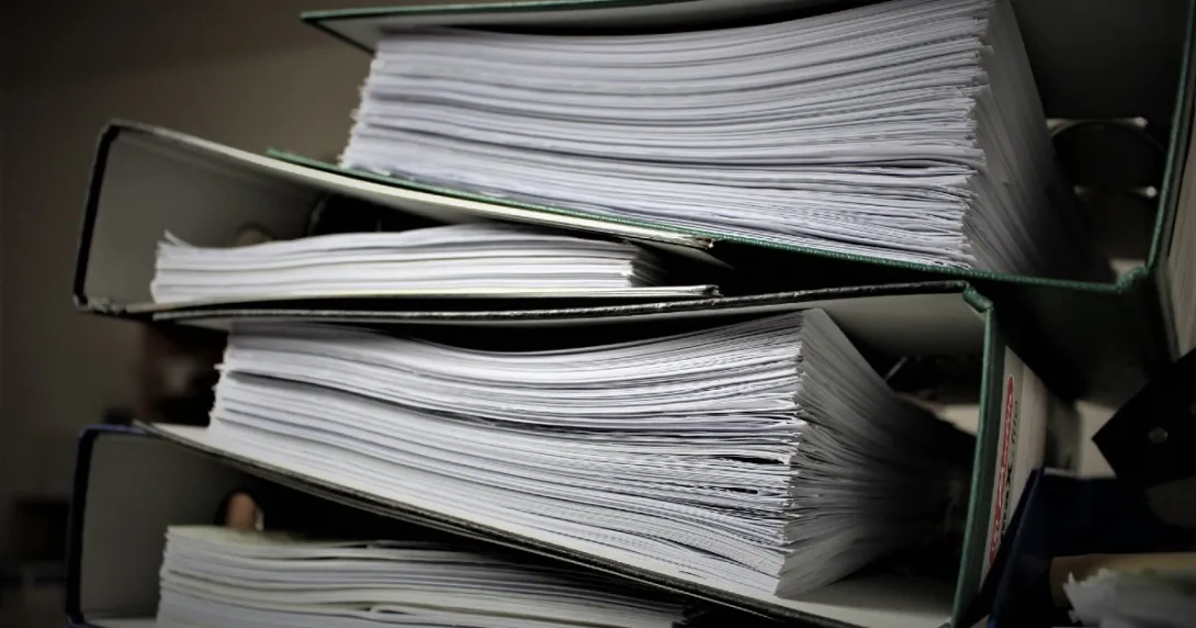 Binders full of paperwork