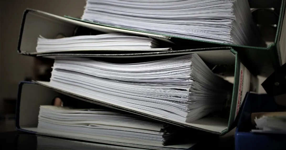 A pile of binders