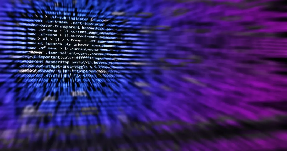 Code on a black screen