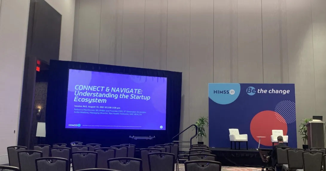 HIMSS21 presntation room