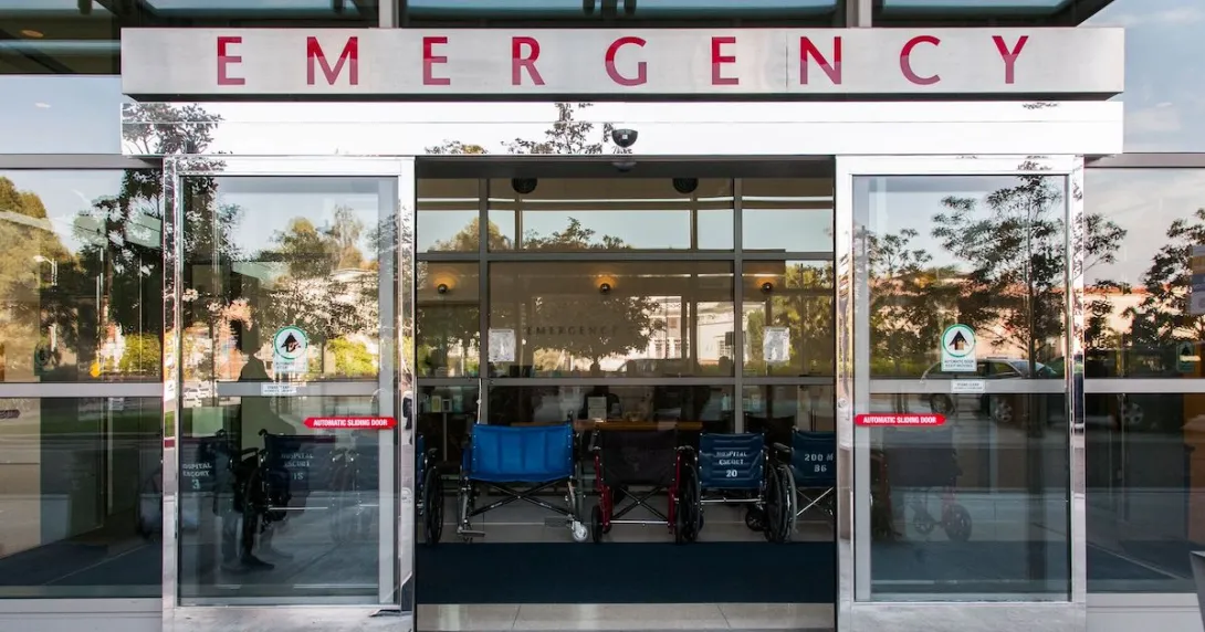 Emergency room doorway Emergency room doorway