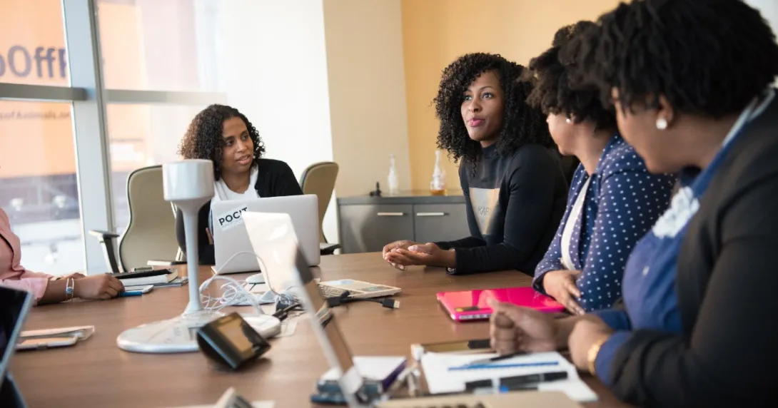 Executives at a meeting