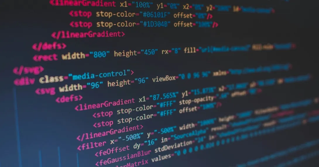 HTML codes on a computer screen HTML codes on a computer screen