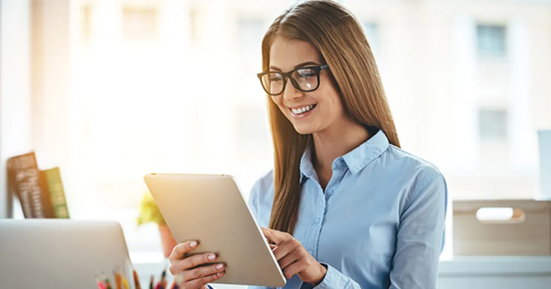 Person using tablet