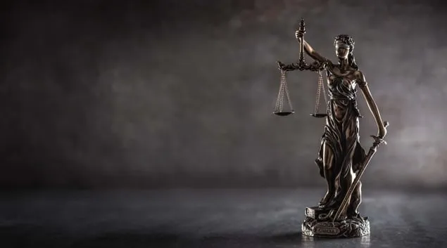Statue of Justice holding the scales