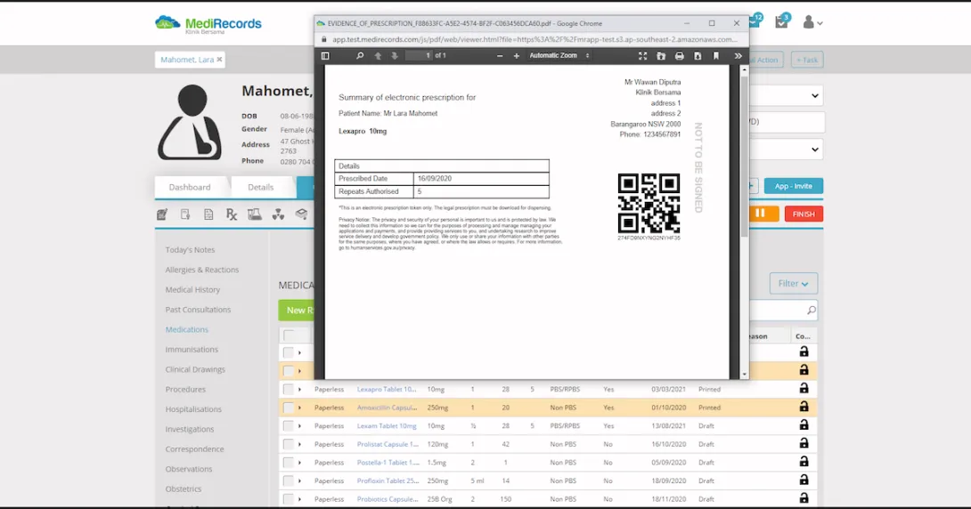 MediRecords e-prescribing software