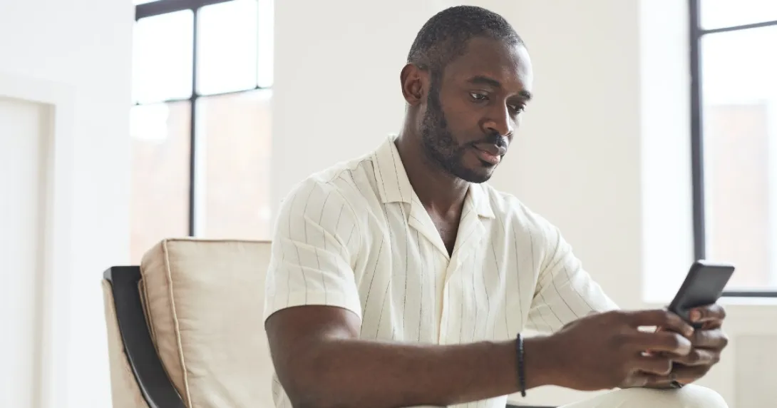 Person using smartphone