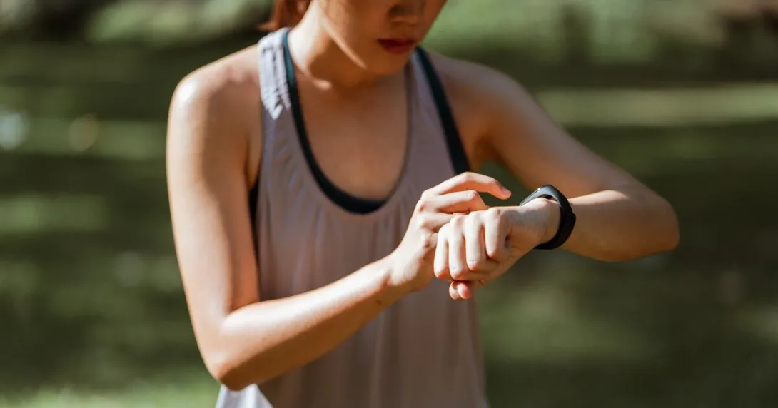 A person using a fitness tracker